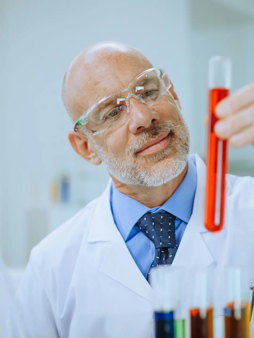 Industrial Chemist with Test Tube